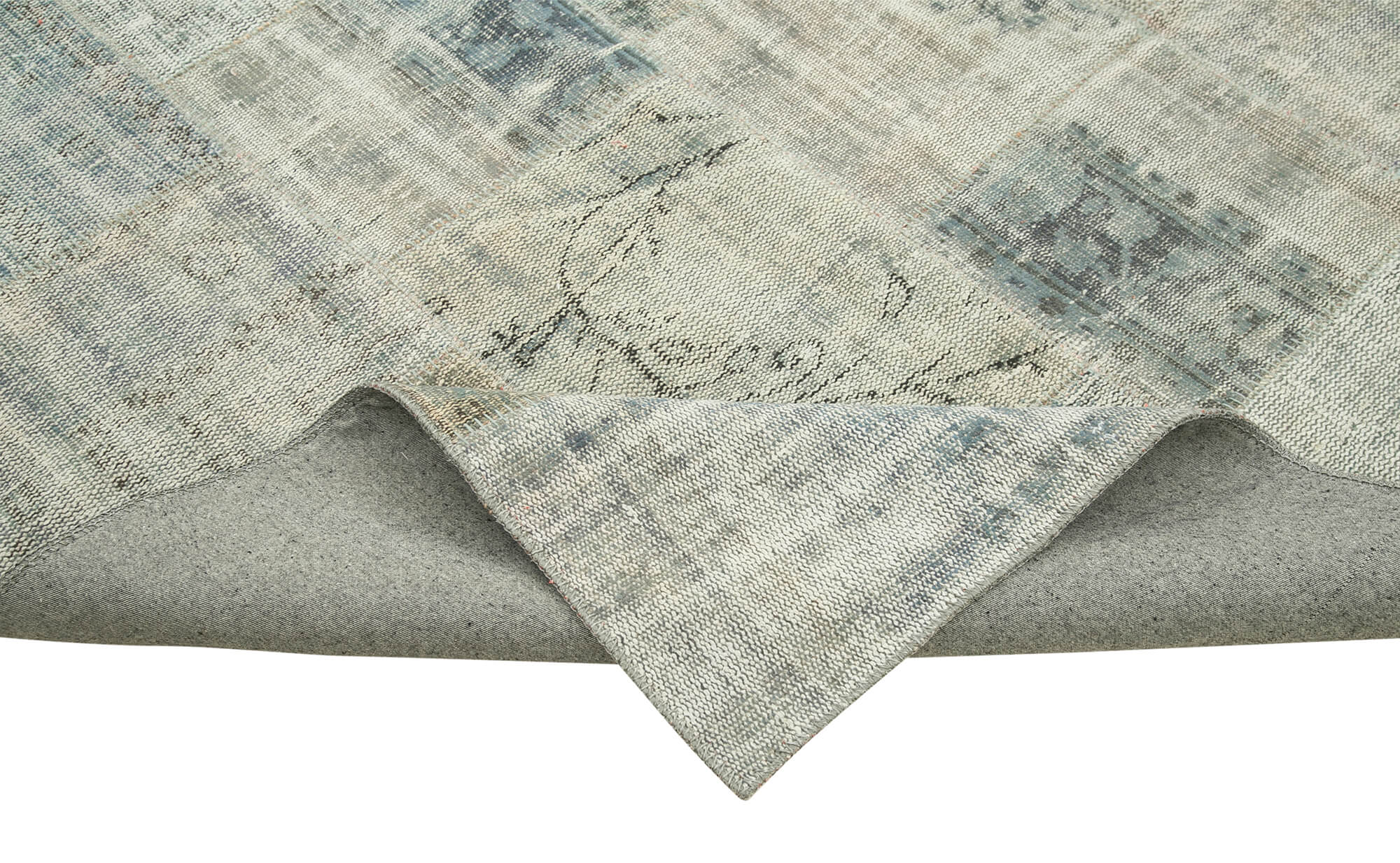 8x12 Blue Patchwork Rug- 28888