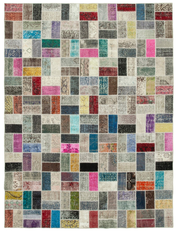 9x11 Multicolor Patchwork Rug- 28916