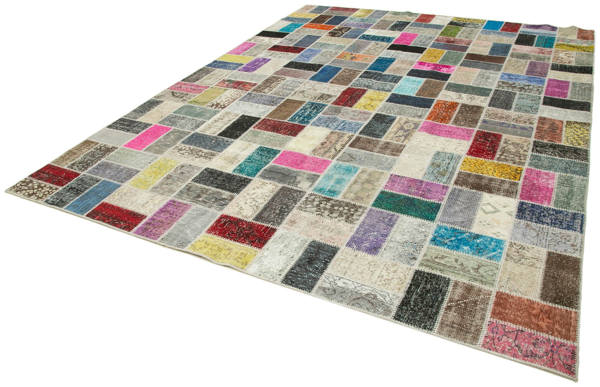 9x11 Multicolor Patchwork Rug- 28916