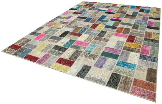 9x11 Multicolor Patchwork Rug- 28916