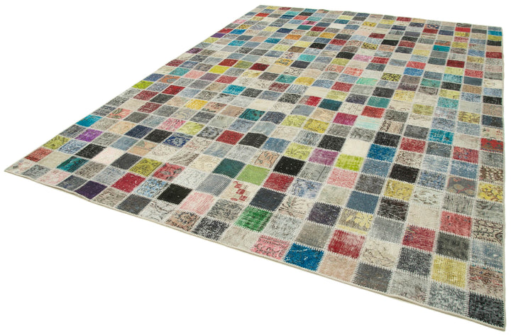 8x11 Multicolor Patchwork Rug- 28926
