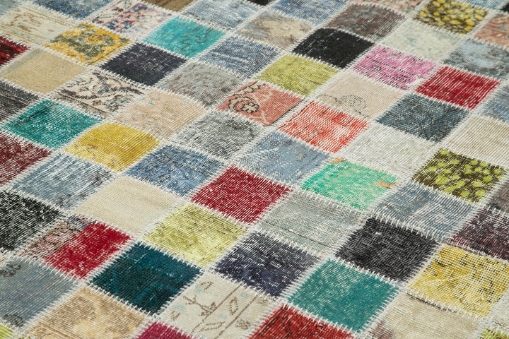8x11 Multicolor Patchwork Rug- 28926