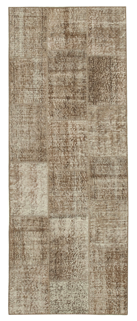 3x7 Brown Patchwork Runner Rug - 28963