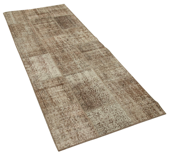 3x7 Brown Patchwork Runner Rug - 28963