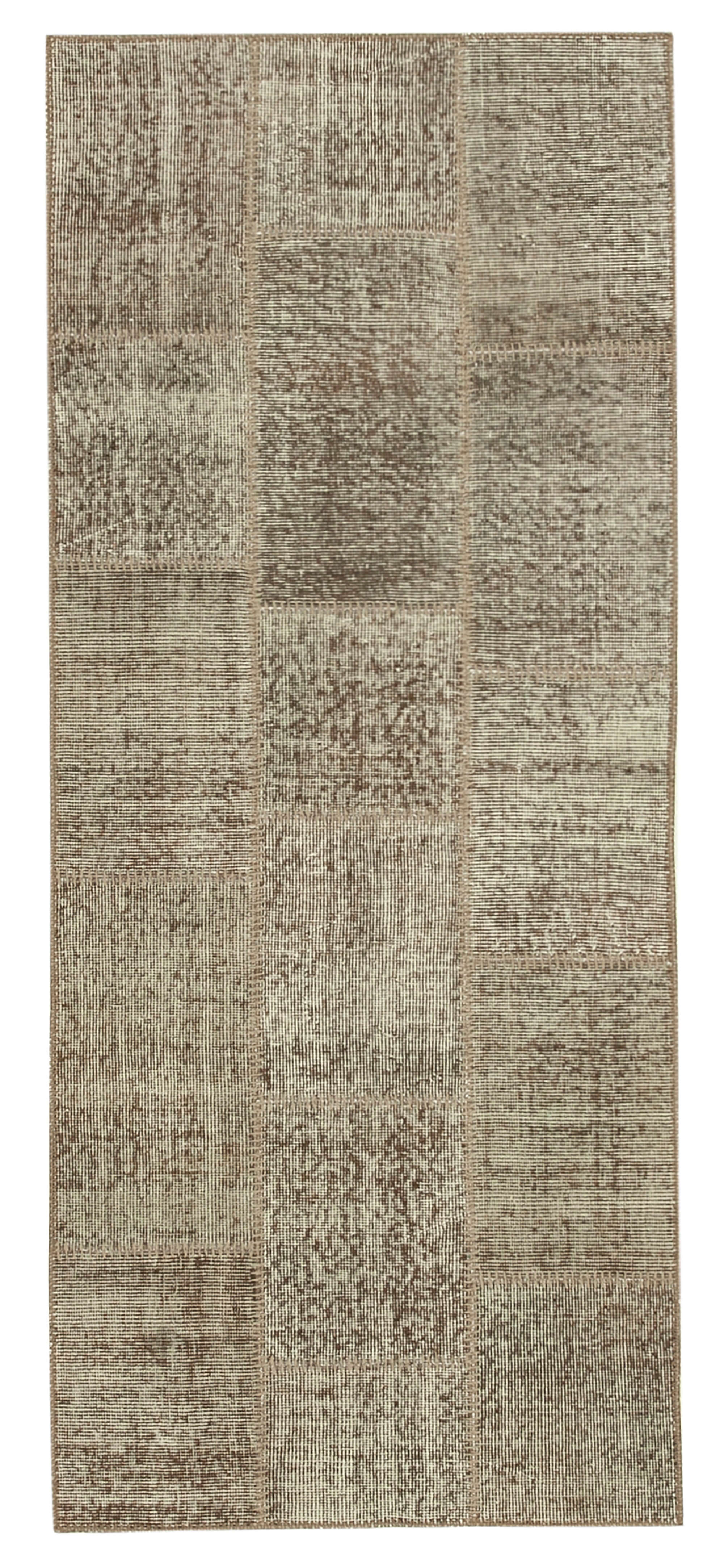 3x7 Brown Patchwork Runner Rug - 28964