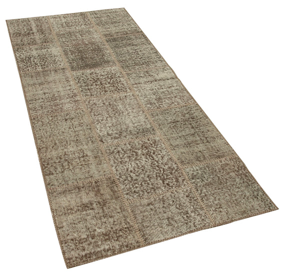 3x7 Brown Patchwork Runner Rug - 28964