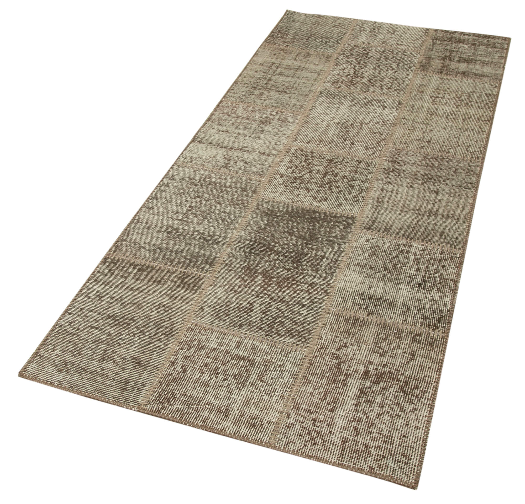 3x7 Brown Patchwork Runner Rug - 28964