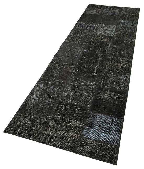 3x10 Black Patchwork Runner Rug - 28973