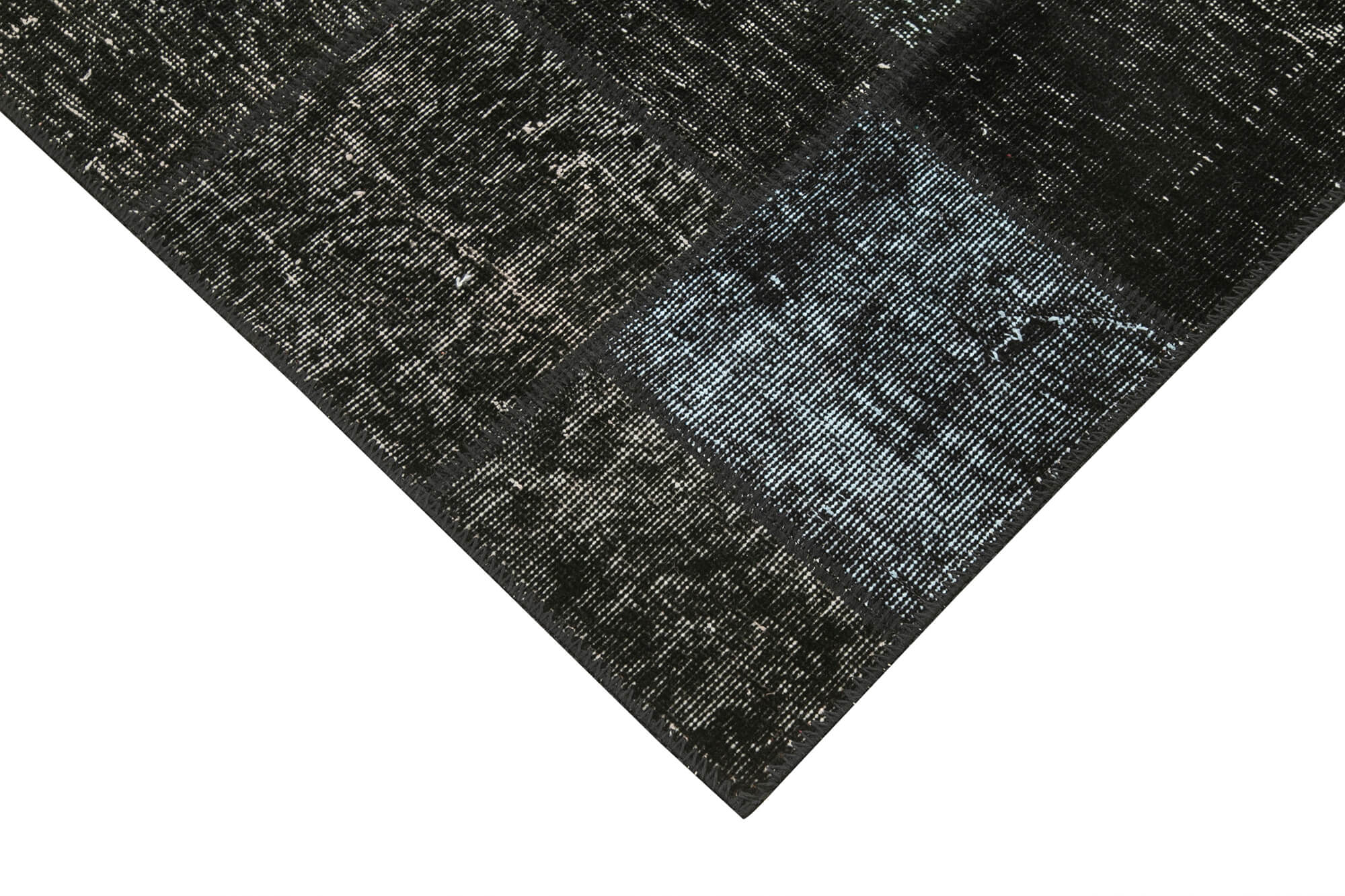 3x10 Black Patchwork Runner Rug - 28973