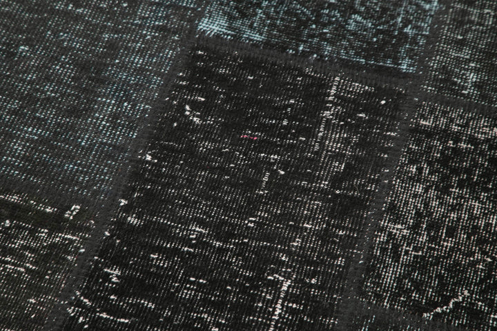 3x10 Black Patchwork Runner Rug - 28973