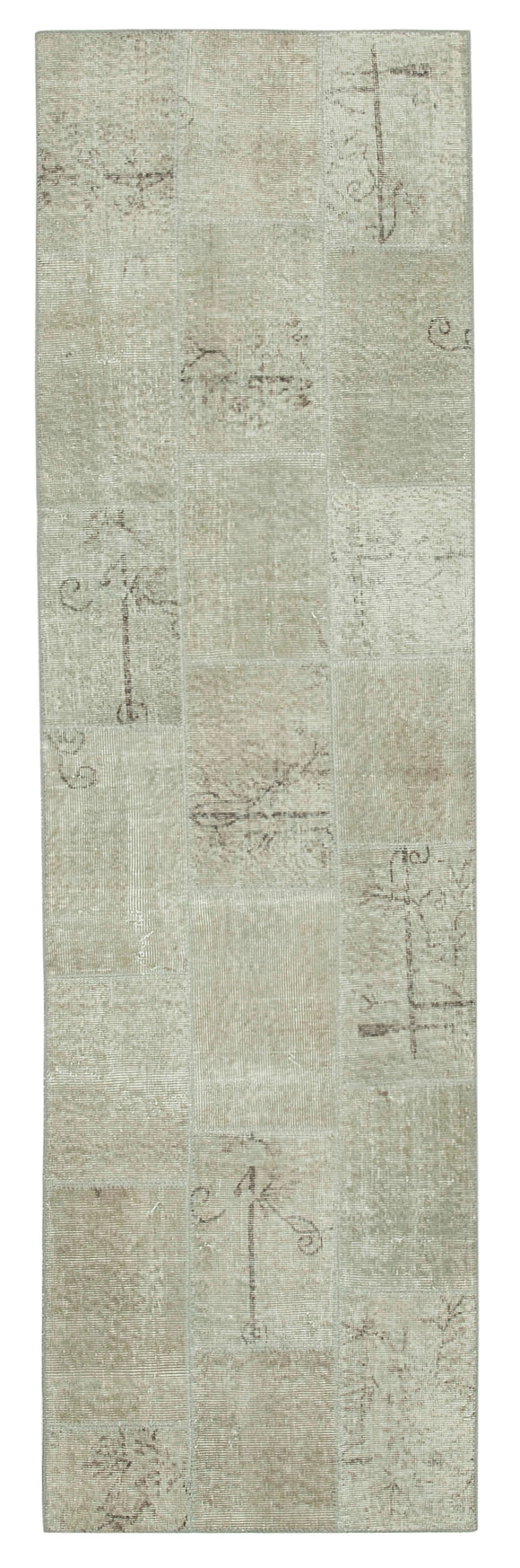 3x10 Beige Patchwork Runner Rug - 28977