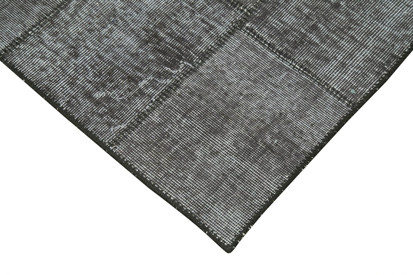 3x8 Black Patchwork Runner Rug - 28991