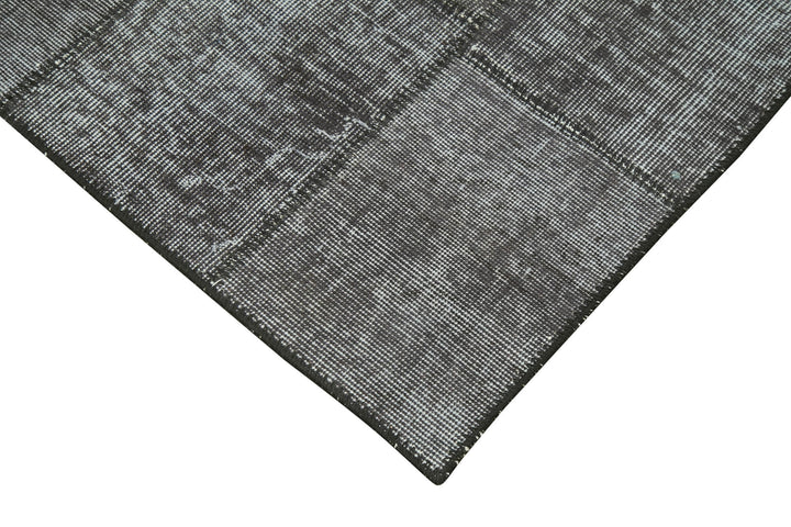 3x8 Black Patchwork Runner Rug - 28991