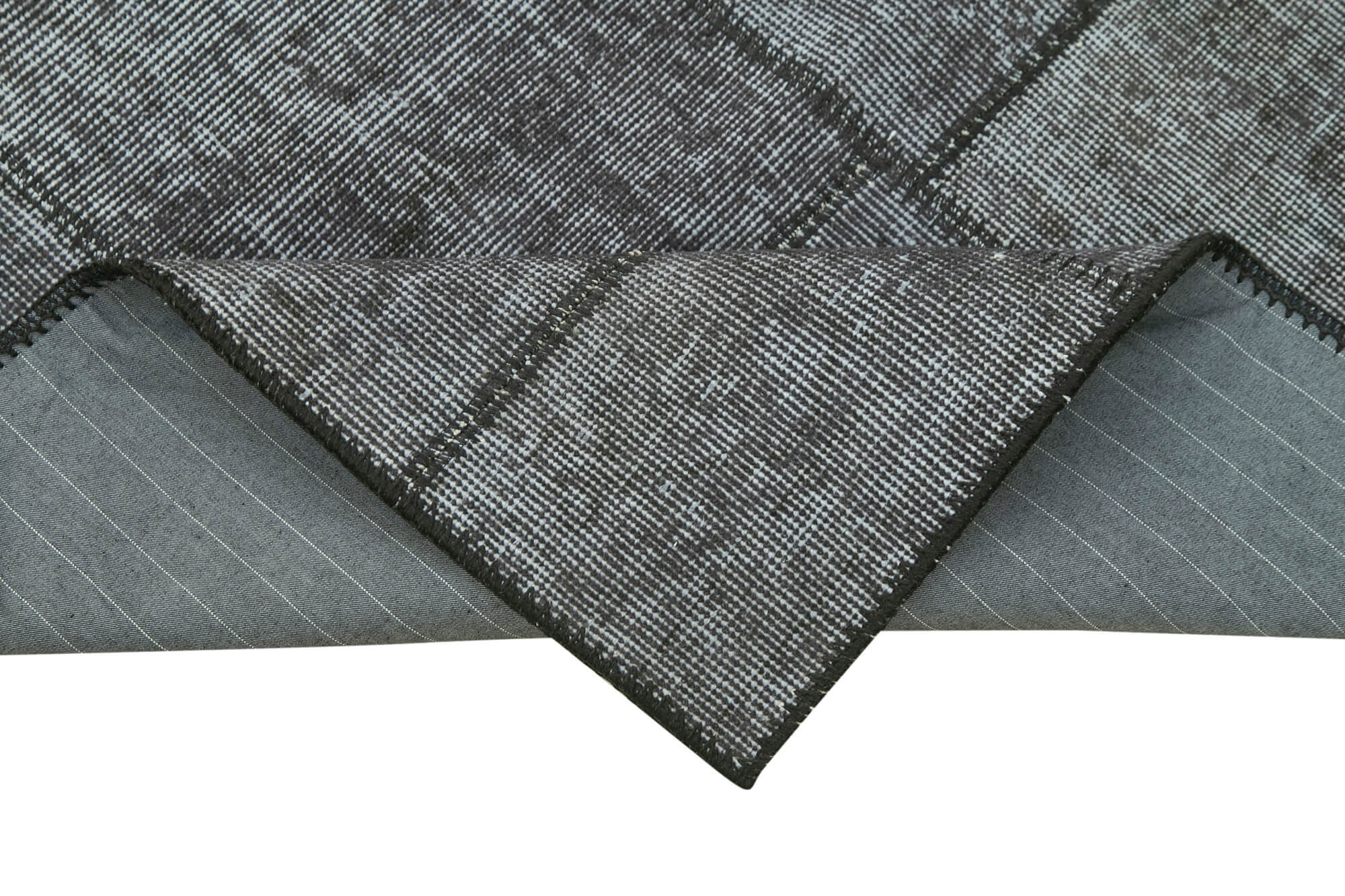3x8 Black Patchwork Runner Rug - 28991