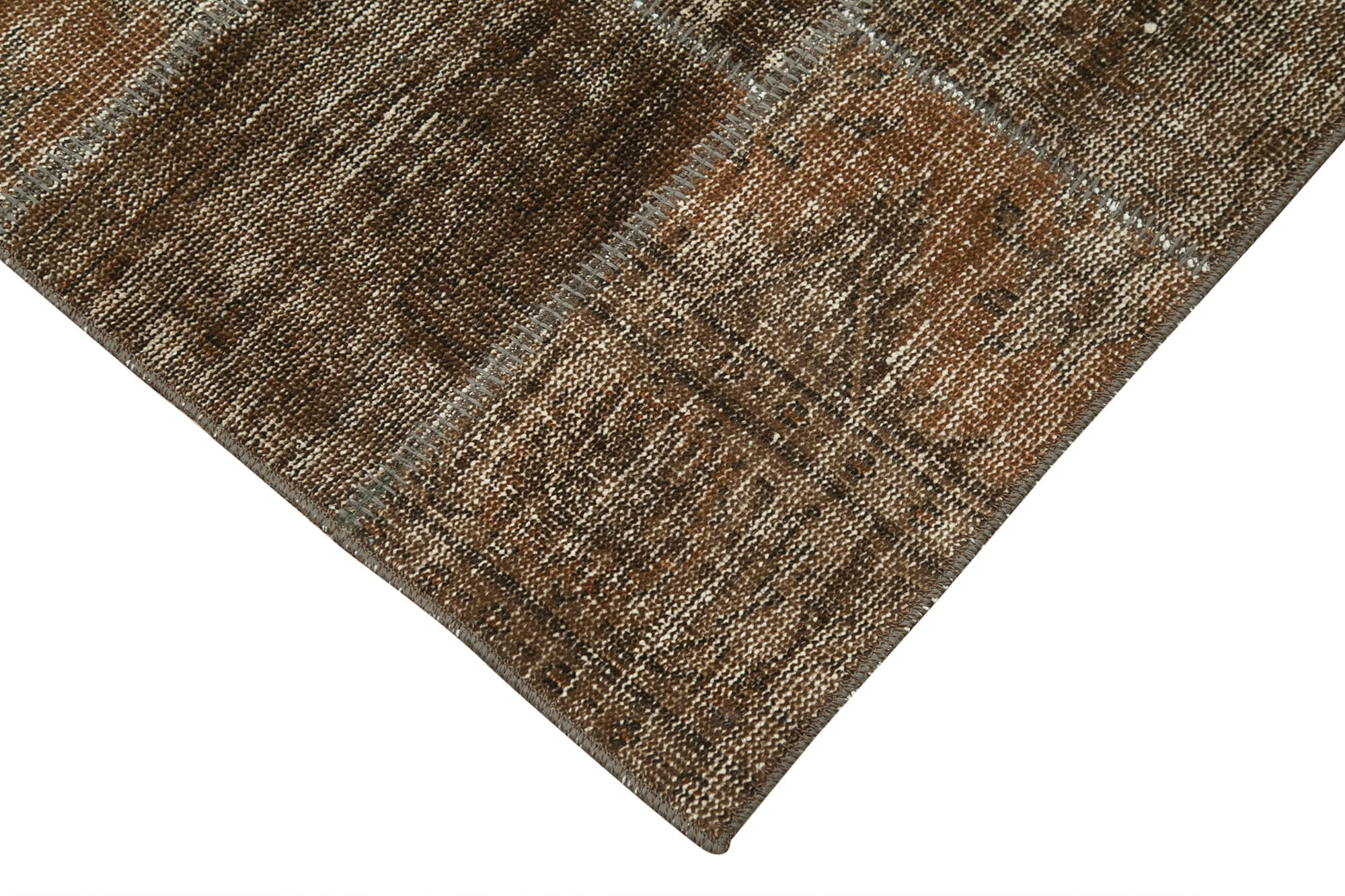3x9 Brown Patchwork Runner Rug - 28995