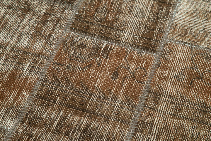 3x9 Brown Patchwork Runner Rug - 28995