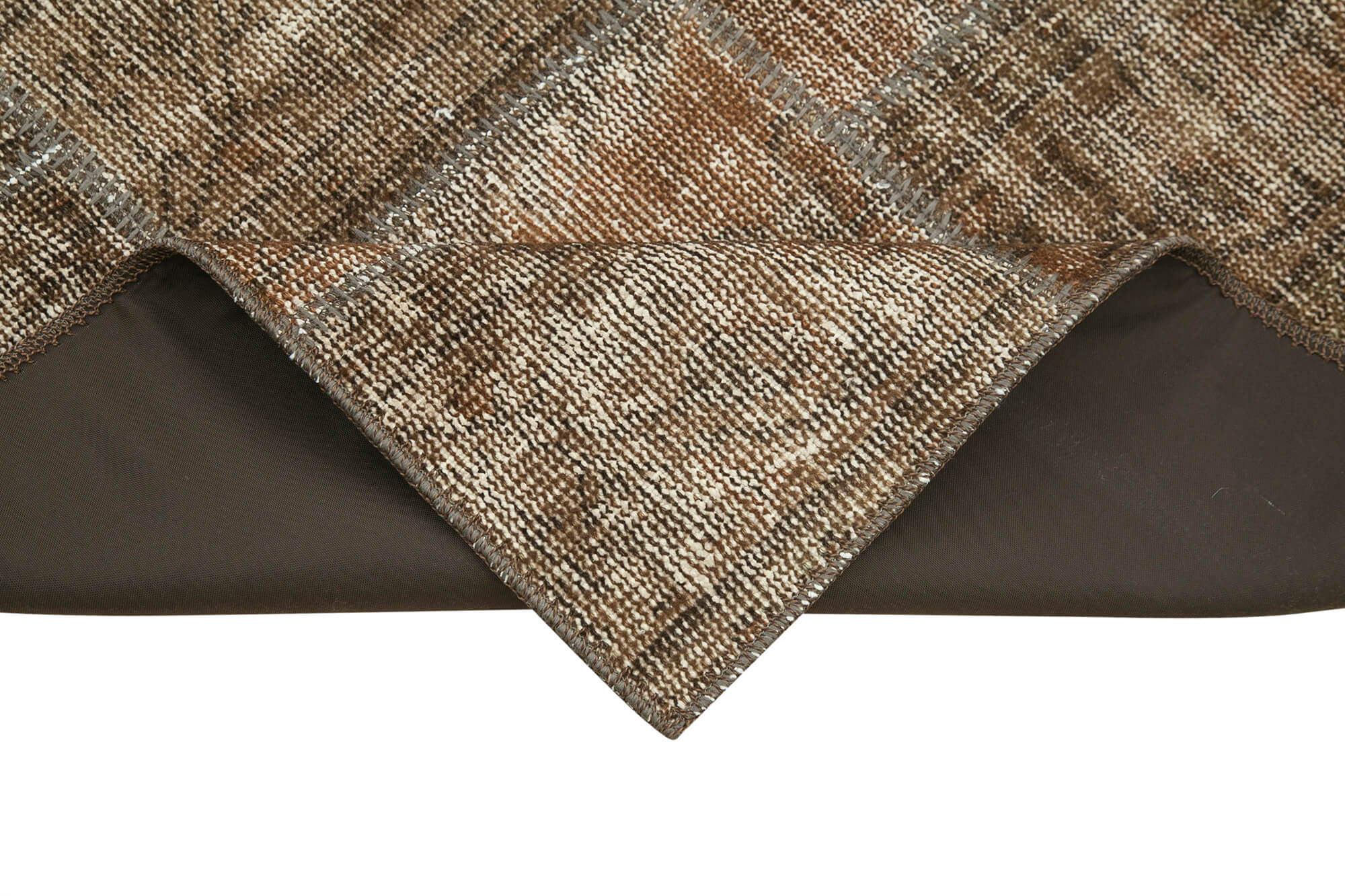 3x9 Brown Patchwork Runner Rug - 28995