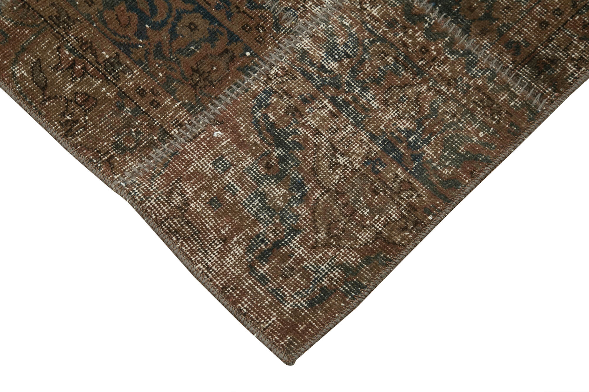 3x10 Brown Patchwork Runner Rug - 29008