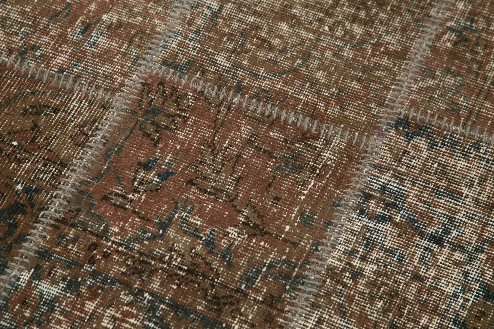 3x10 Brown Patchwork Runner Rug - 29008