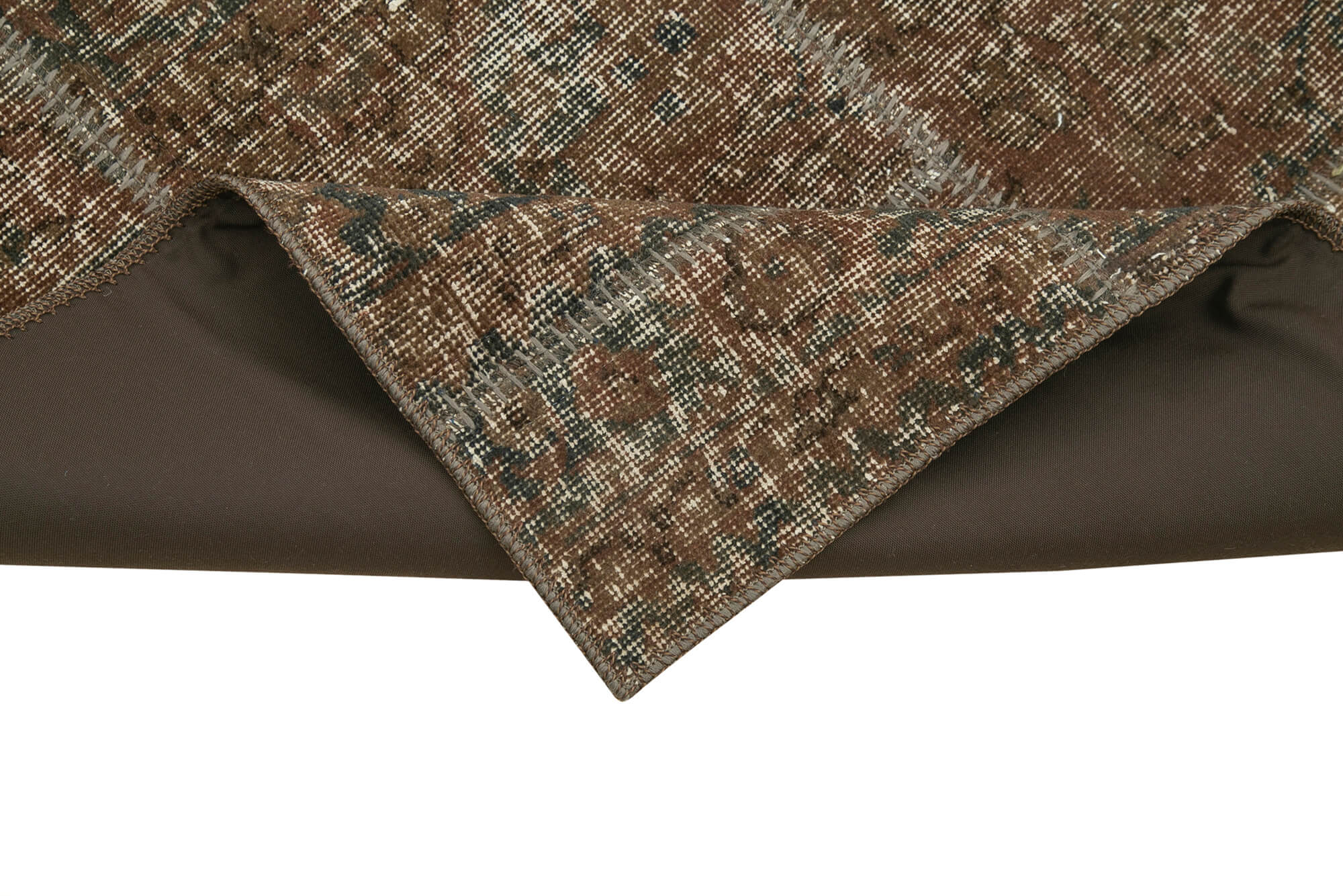 3x10 Brown Patchwork Runner Rug - 29008