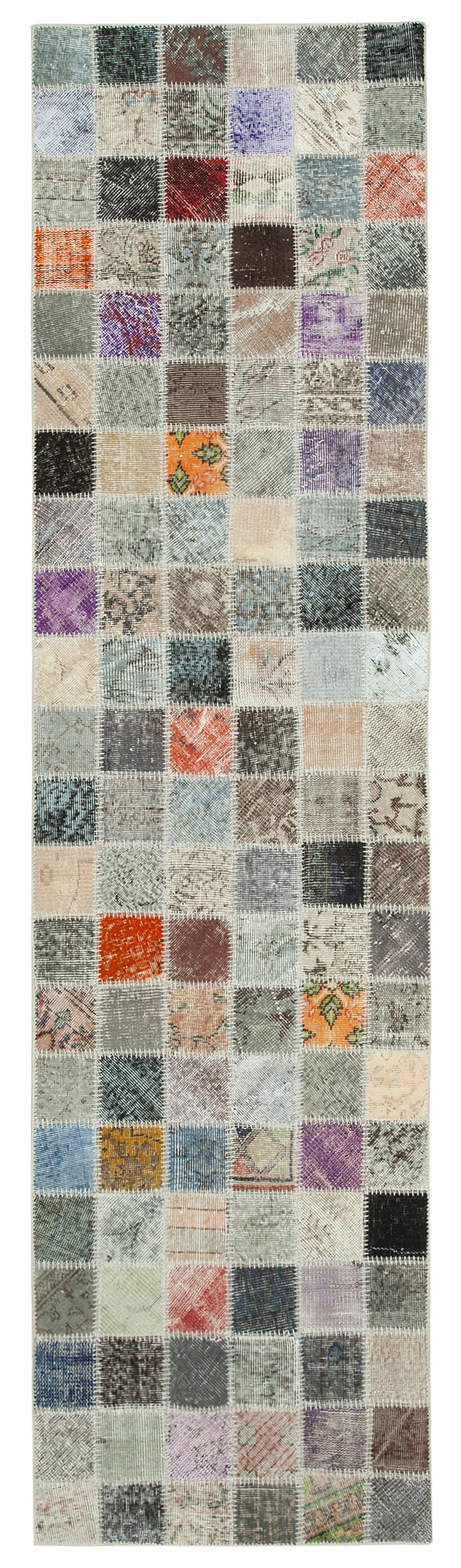 3x11 Multicolor Patchwork Runner Rug - 29015