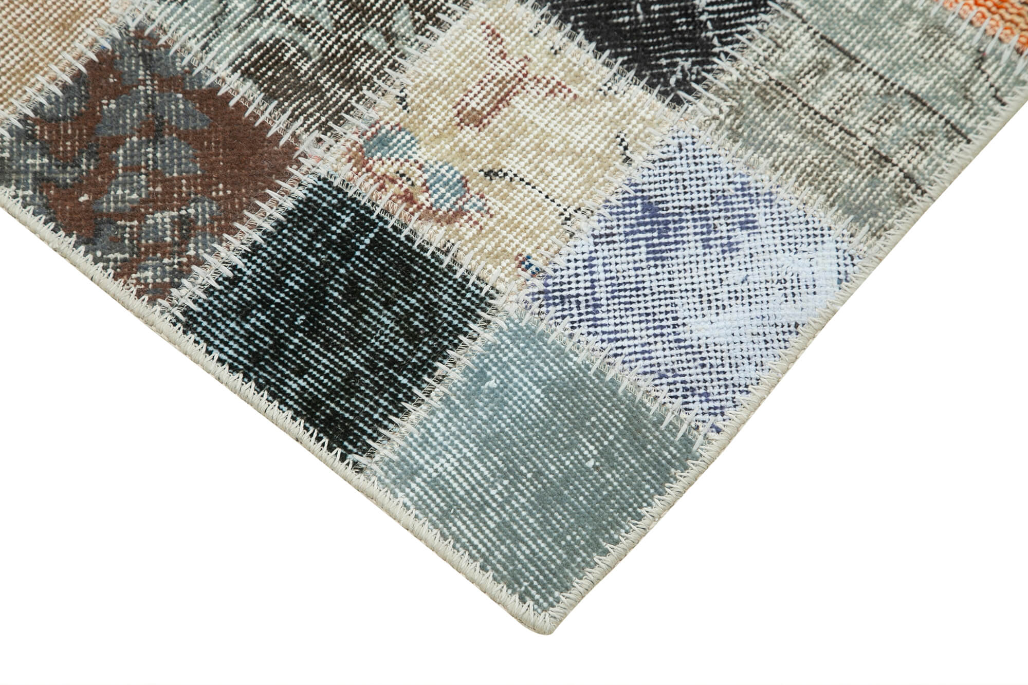 3x11 Multicolor Patchwork Runner Rug - 29015