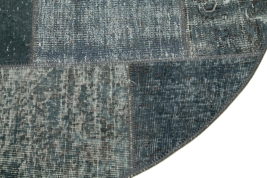 5x5 Grey Round Patchwork Rug - 29057