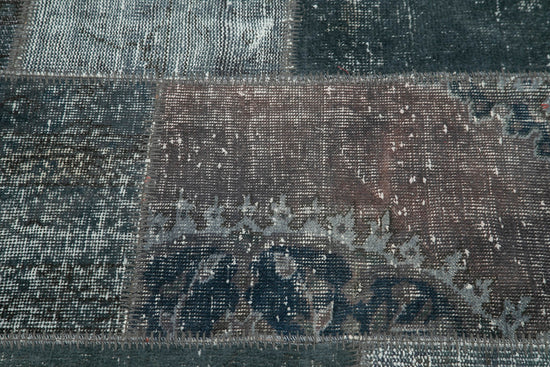 5x5 Grey Round Patchwork Rug - 29057