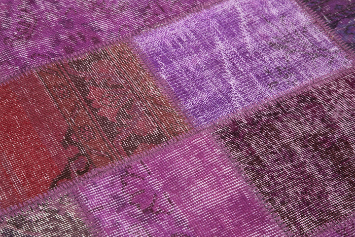 5x5 Purple Round Patchwork Rug - 29062