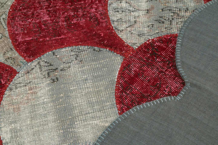 6x9 Multicolor Round Patchwork Rug - 29083