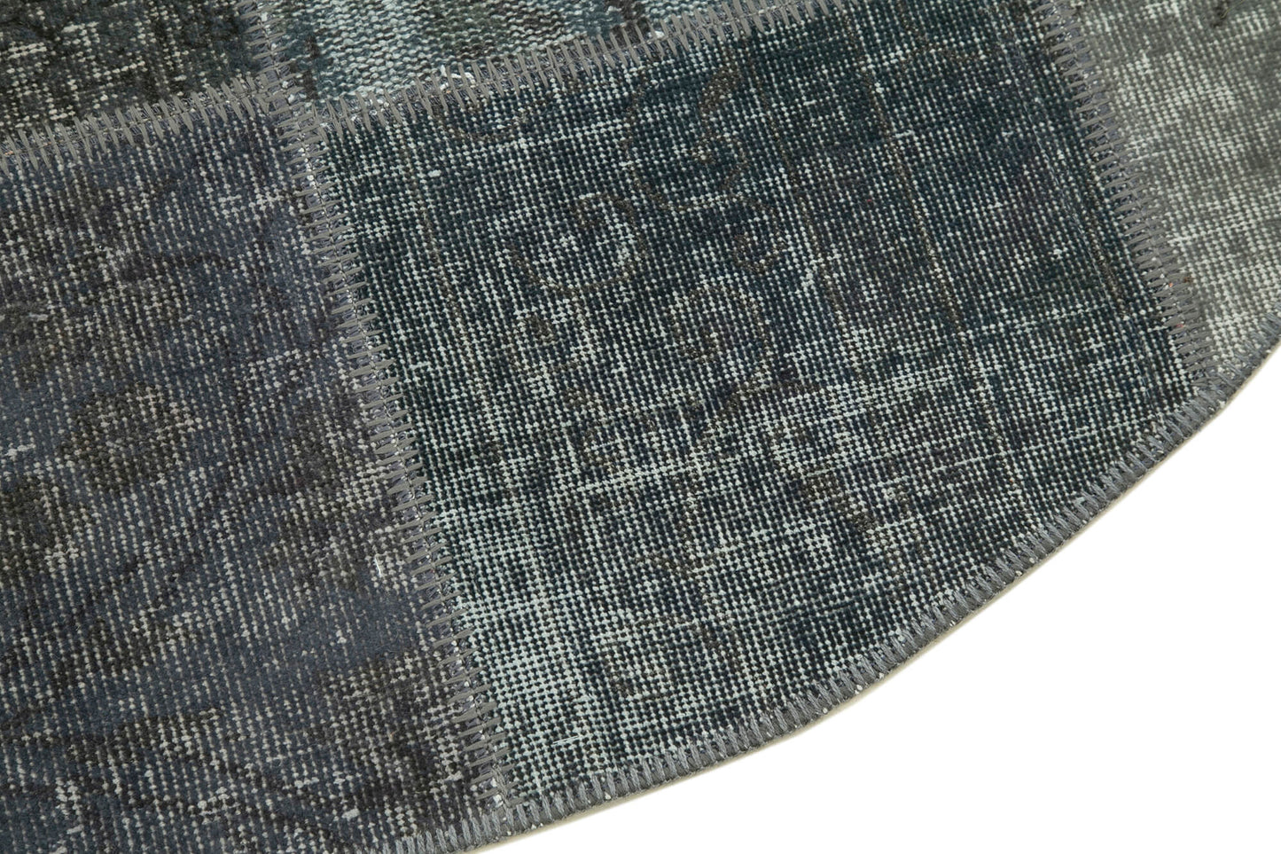 5x5 Grey Round Patchwork Rug - 29110