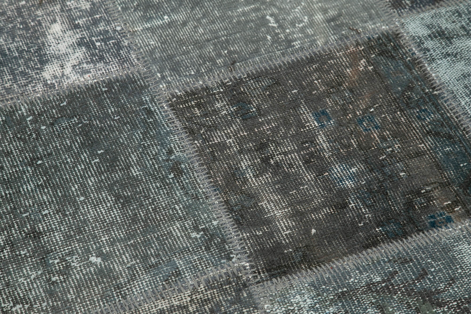 5x5 Grey Round Patchwork Rug - 29110