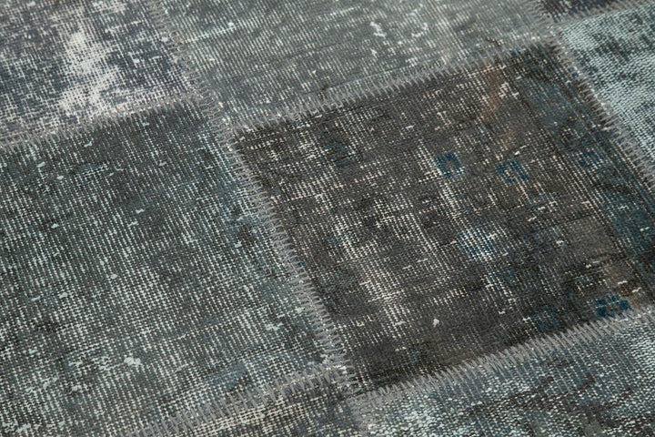 5x5 Grey Round Patchwork Rug - 29110