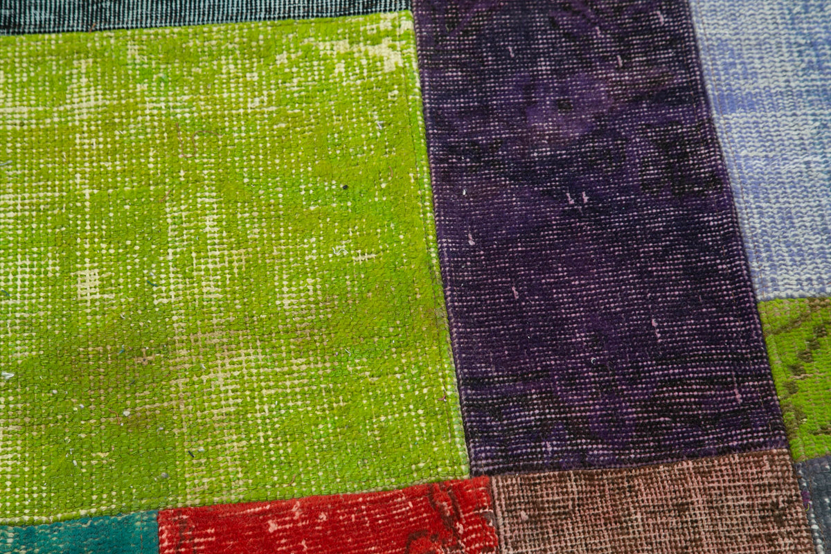 5x5 Multicolor Round Patchwork Rug - 29138