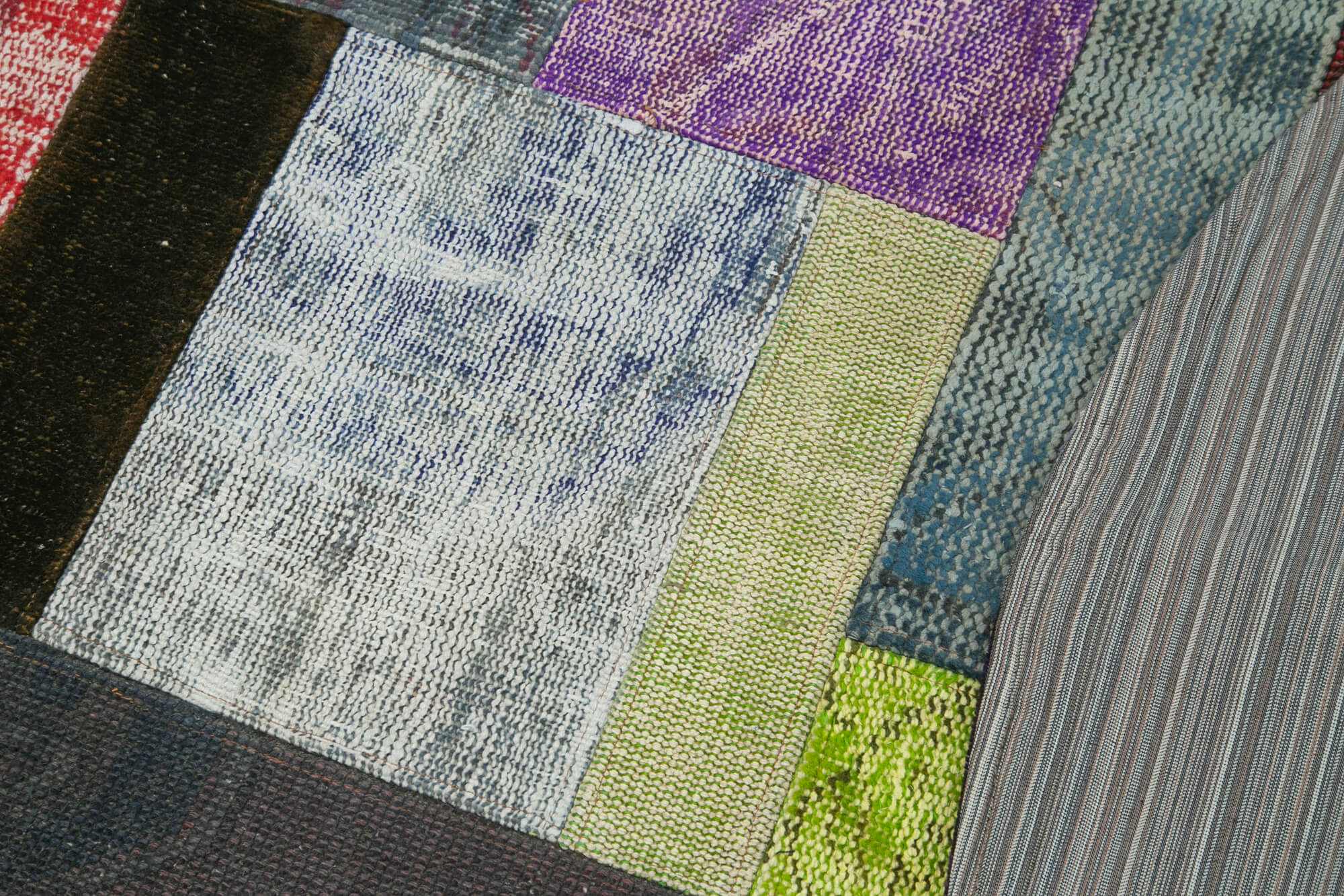5x5 Multicolor Round Patchwork Rug - 29187