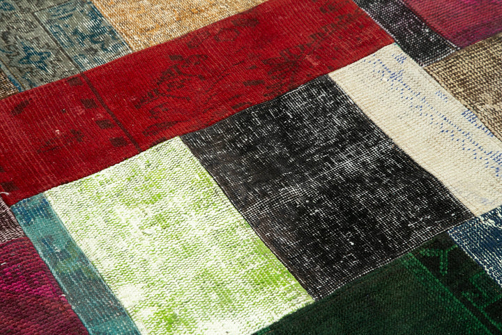 7x7 Multicolor Round Patchwork Rug - 29188