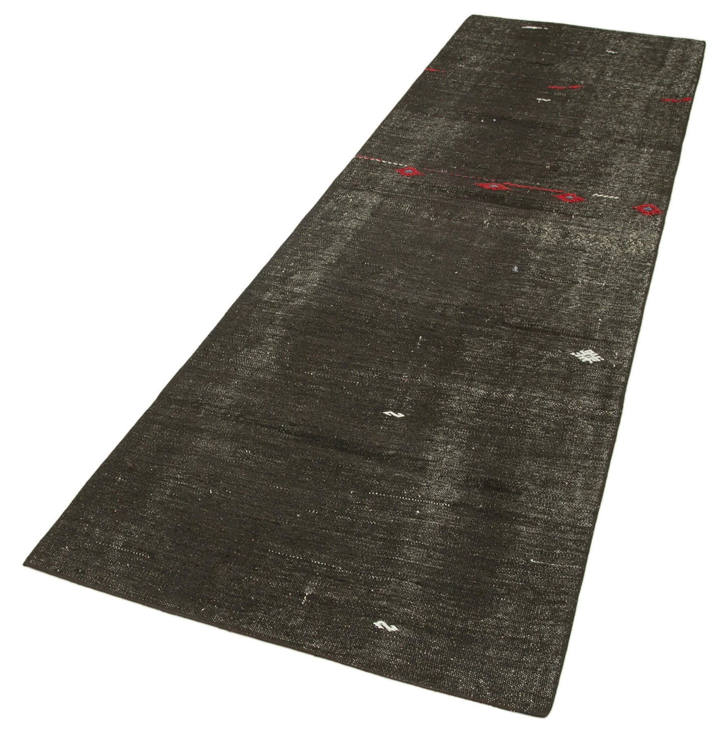 3x10 Brown Oriental Kilim Runner Rug - 29201