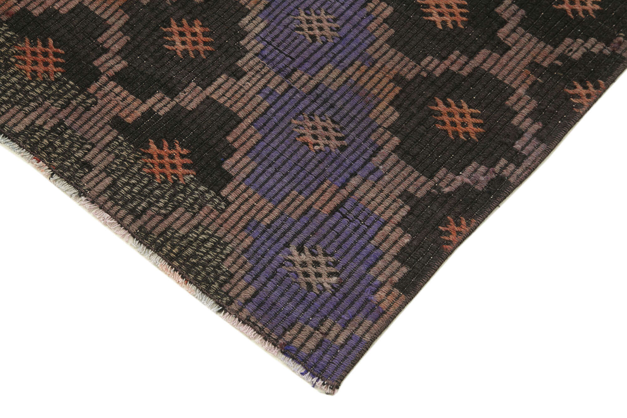 3x9 Brown Oriental Kilim Runner Rug - 29214
