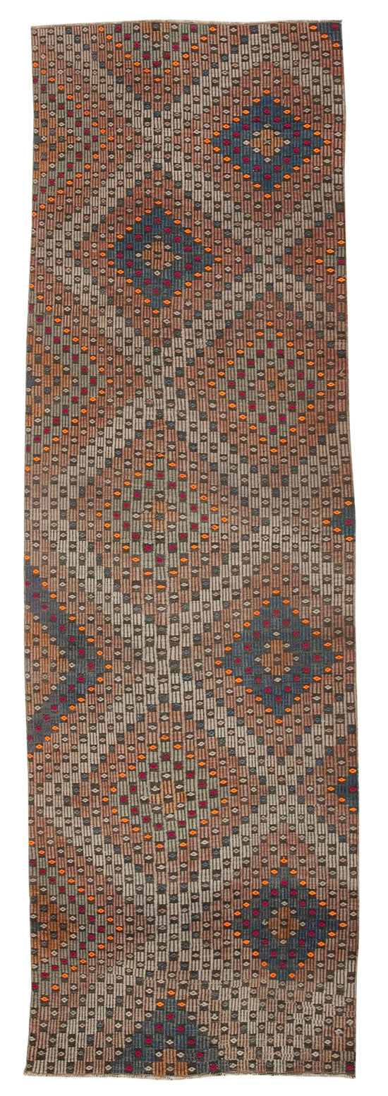 3x11 Multicolor Oriental Kilim Runner Rug - 29224