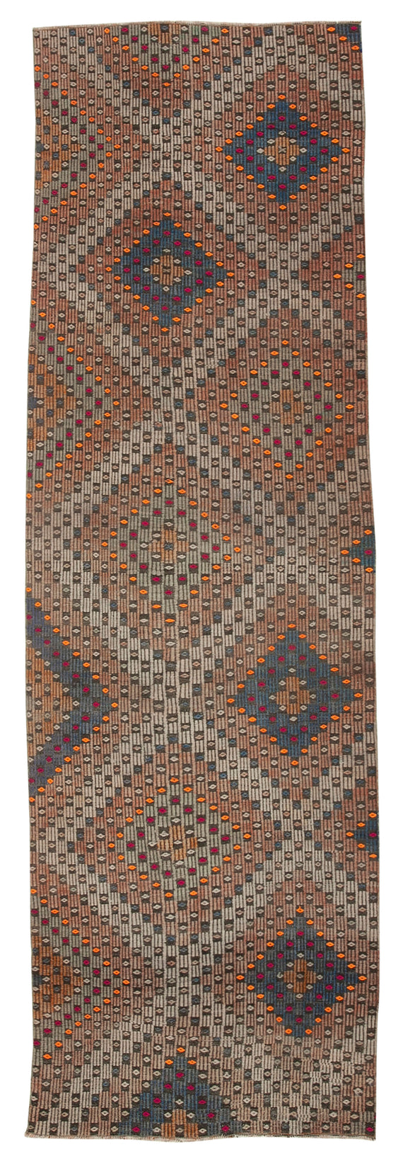 3x11 Multicolor Oriental Kilim Runner Rug - 29224