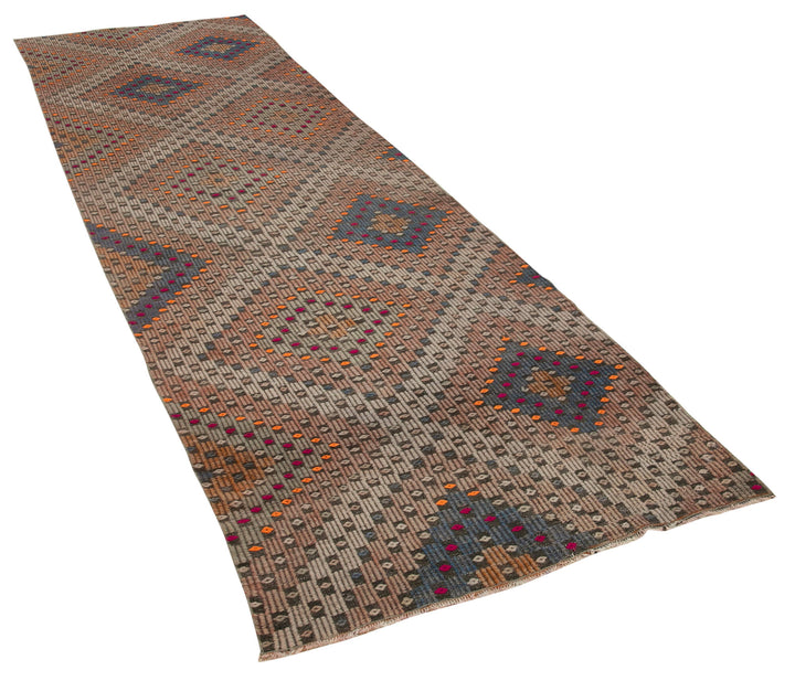 3x11 Multicolor Oriental Kilim Runner Rug - 29224