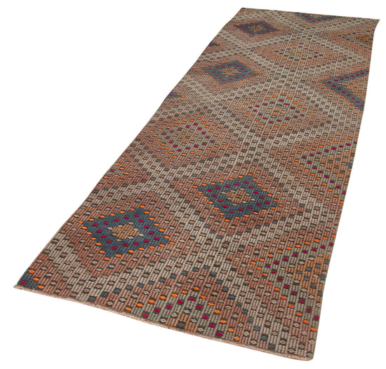 3x11 Multicolor Oriental Kilim Runner Rug - 29224