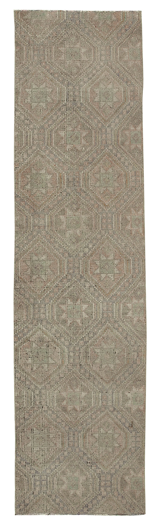 2x10 Grey Oriental Kilim Runner Rug - 29225