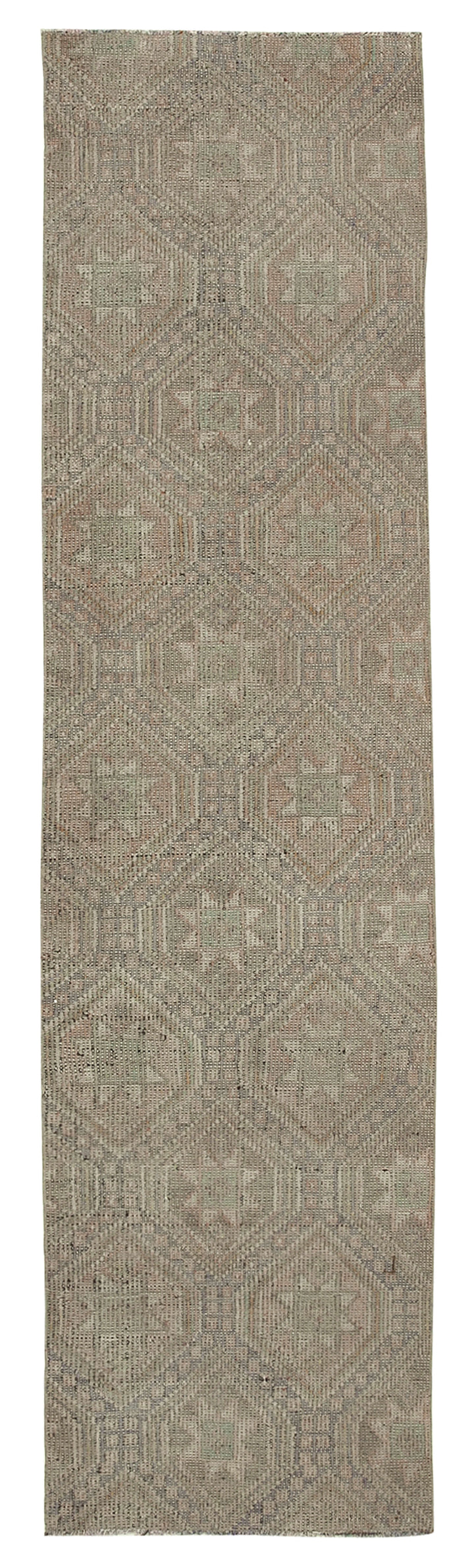 2x10 Grey Oriental Kilim Runner Rug - 29225