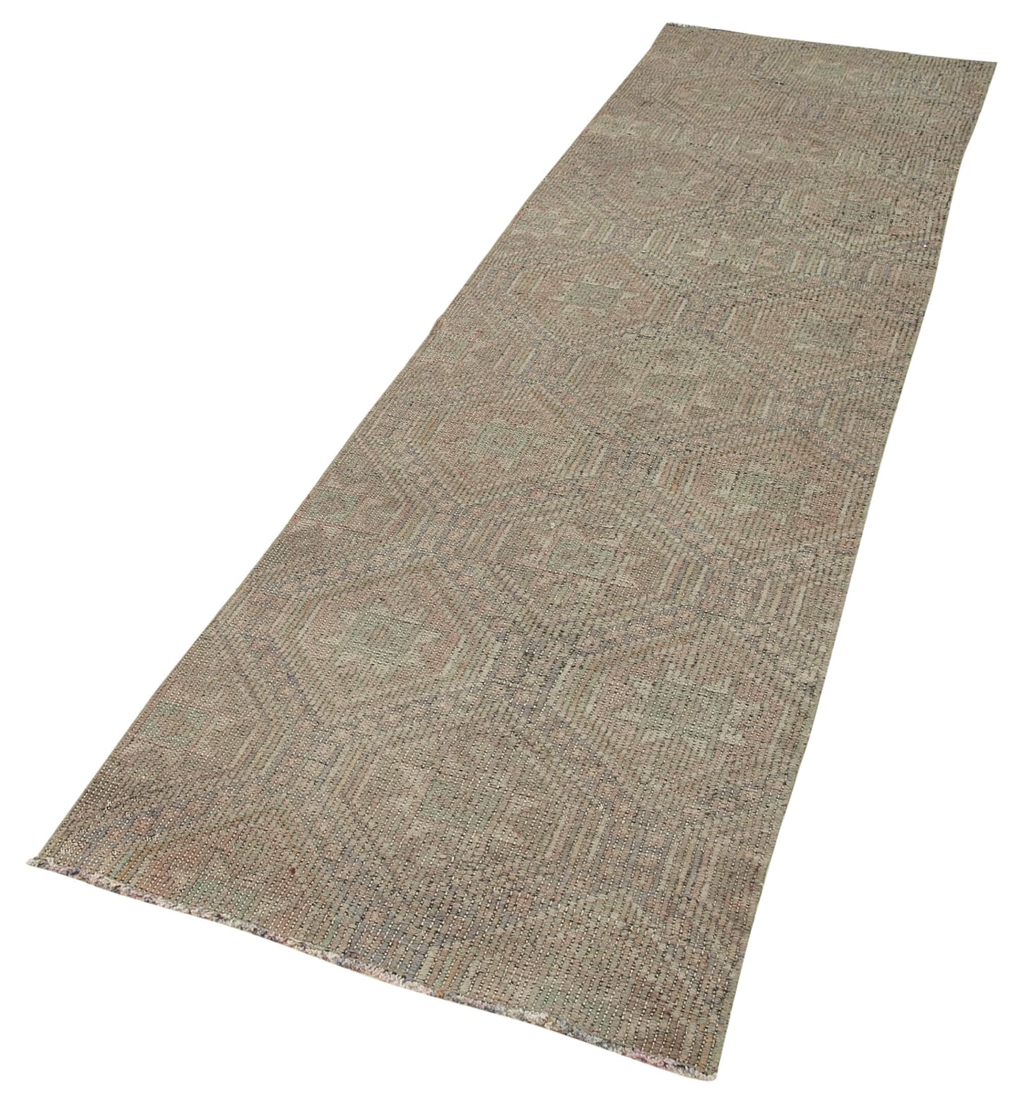 2x10 Grey Oriental Kilim Runner Rug - 29225