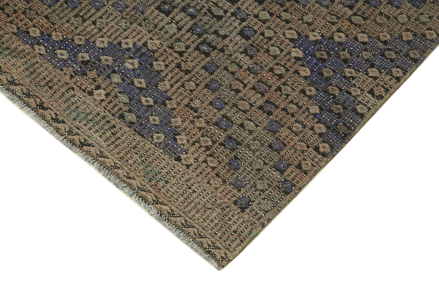 3x9 Brown Oriental Kilim Runner Rug - 29227
