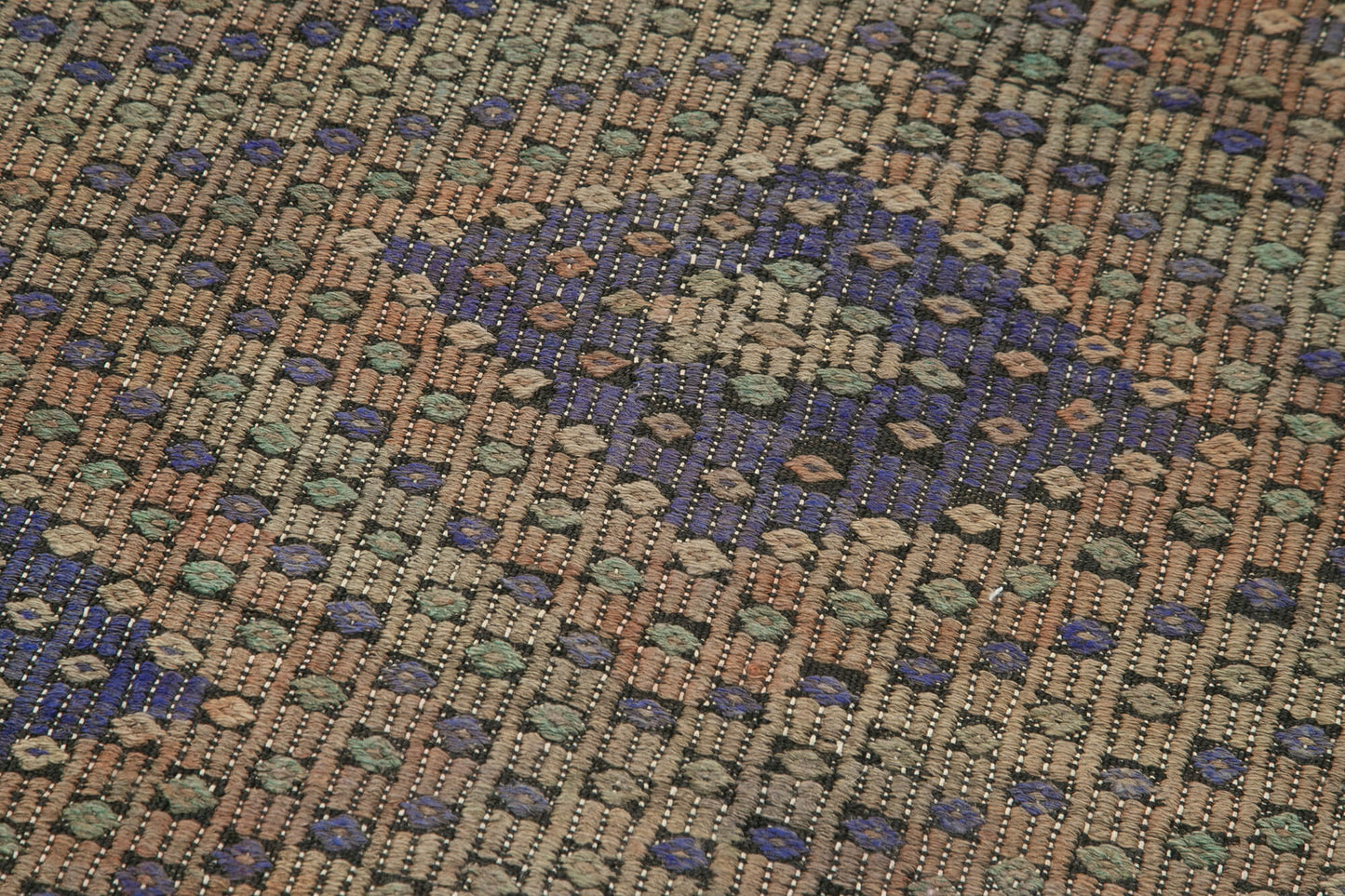 3x9 Brown Oriental Kilim Runner Rug - 29227