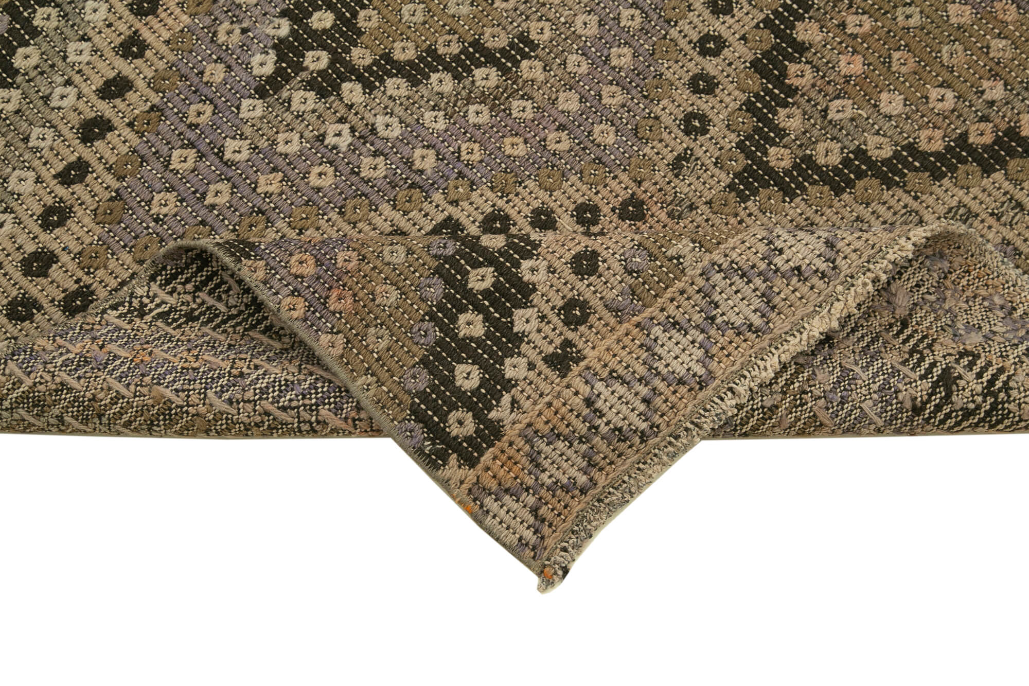 3x11 Brown Oriental Kilim Runner Rug - 29229
