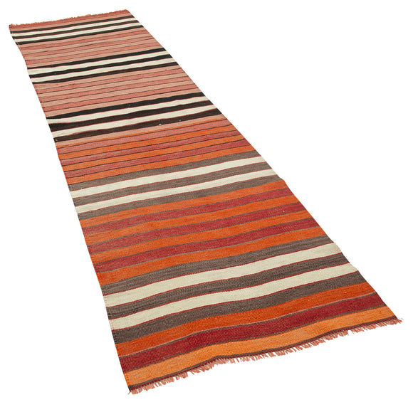 3x10 Multicolor Oriental Kilim Runner Rug - 29231