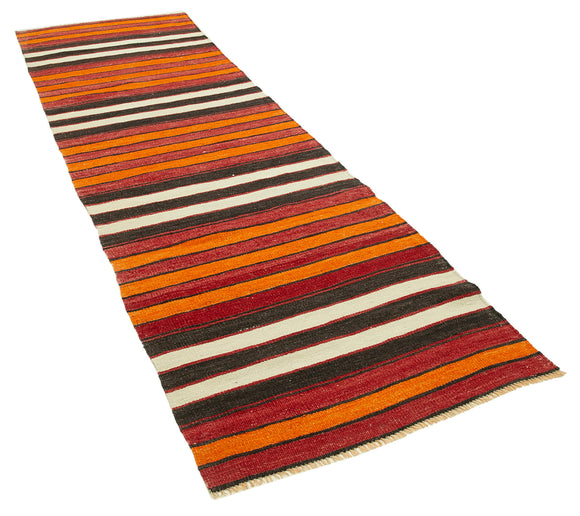 3x11 Multicolor Oriental Kilim Runner Rug - 29234